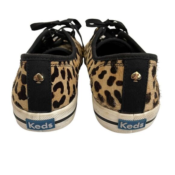 Kate Spade x Keds Calf Hair Leopard Kickstart Lace Up Sneakers Size 9 - Picture 5 of 11
